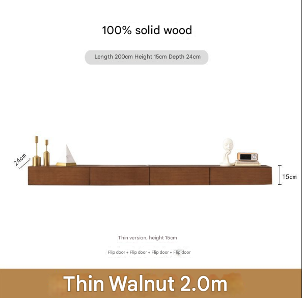 Minimalist Solid Floating Wall Mounted TV Unit – Custom Made Living Room Media Console