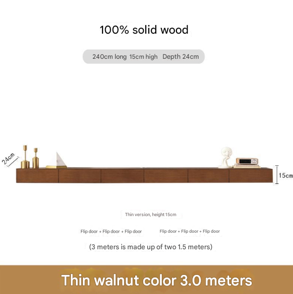 Minimalist Solid Floating Wall Mounted TV Unit – Custom Made Living Room Media Console