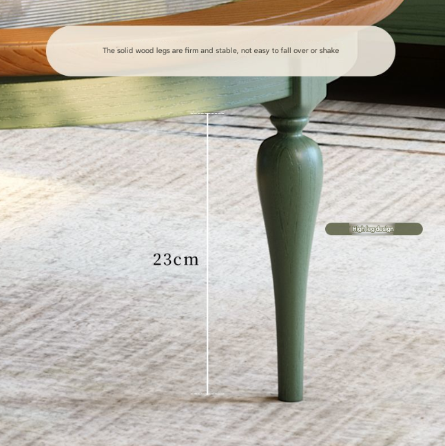 Custom Made French Retro Round Coffee Table Set
