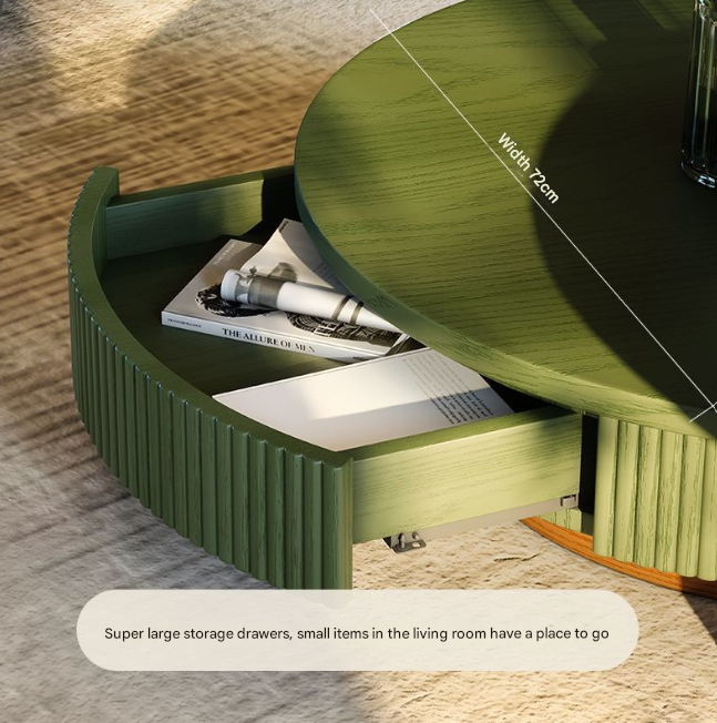 Custom Made French Retro Round Coffee Table Set