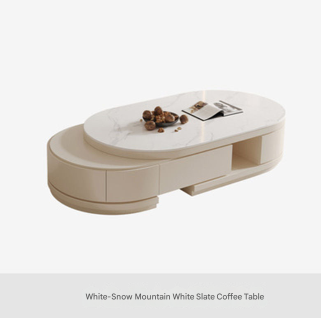 Cream & Retractable TV Unit & Coffee Table Set – Custom Made Living Room Furniture