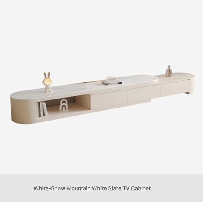 Cream & Retractable TV Unit & Coffee Table Set – Custom Made Living Room Furniture