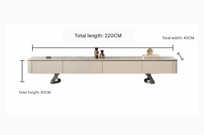 Italian & Rock Plate Designer TV Unit & Coffee Table Set – Custom Made Living Room Furniture