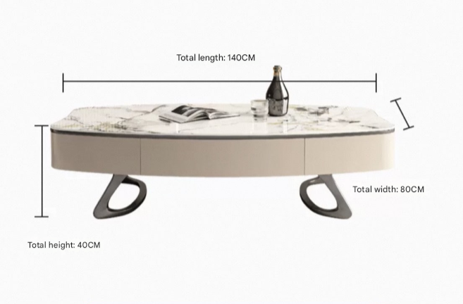 Italian & Rock Plate Designer TV Unit & Coffee Table Set – Custom Made Living Room Furniture