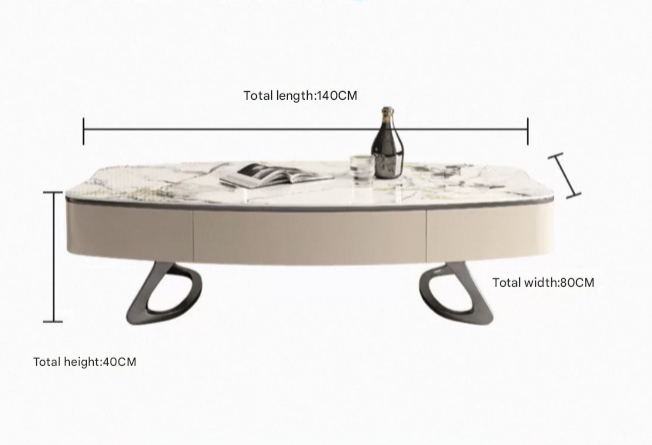 Italian & Rock Plate Designer TV Unit & Coffee Table Set – Custom Made Living Room Furniture