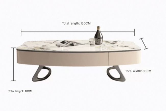 Italian & Rock Plate Designer TV Unit & Coffee Table Set – Custom Made Living Room Furniture