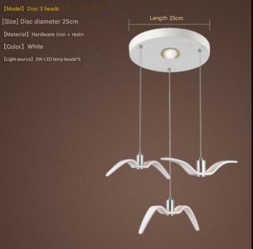 Nordic Seagull Resin Pendant Light – Modern Bird Chandelier