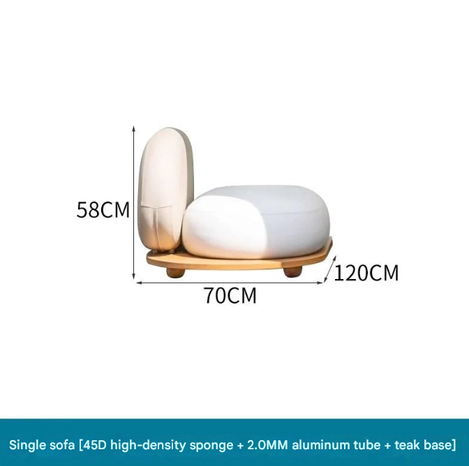 Modern Cloud Shape Outdoor Lounge Set – Teak Garden Sofa Set – Custom Made