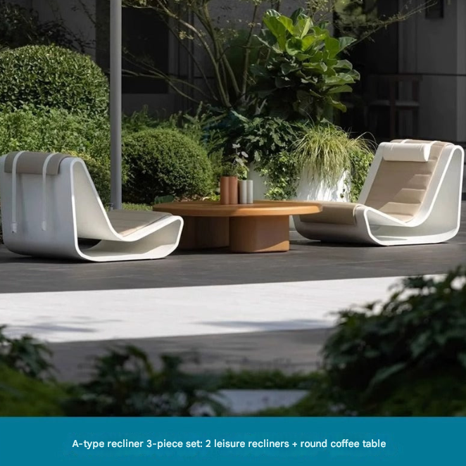 Modern Cloud Shape Outdoor Lounge Set – Teak Garden Sofa Set – Custom Made