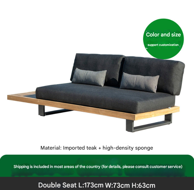 Modern Teak Garden Sofa Set – L-Shaped Outdoor Sofa Set – Custom Made