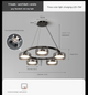 Modern Circular LED Ring Chandelier – Chrome Pendant Light