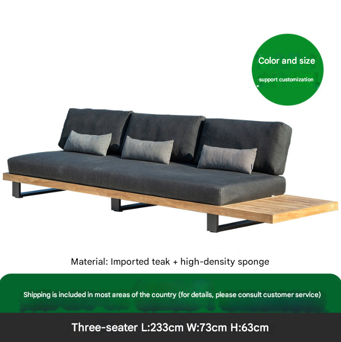 Modern Teak Garden Sofa Set – L-Shaped Outdoor Sofa Set – Custom Made