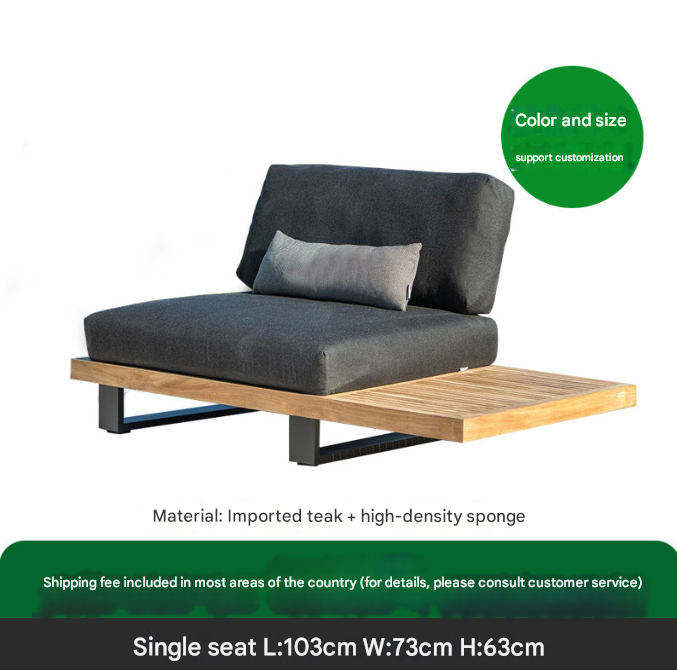 Modern Teak Garden Sofa Set – L-Shaped Outdoor Sofa Set – Custom Made
