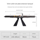 Custom Made Italian Modern Extendable Rock Plate Dining Table – Minimalist Telescopic Design for 4–10 Seaters