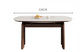 Custom Made Retro Modern Solid Wood Dining Table – Italian Minimalist Rock Plate Top with Designer Chair Options