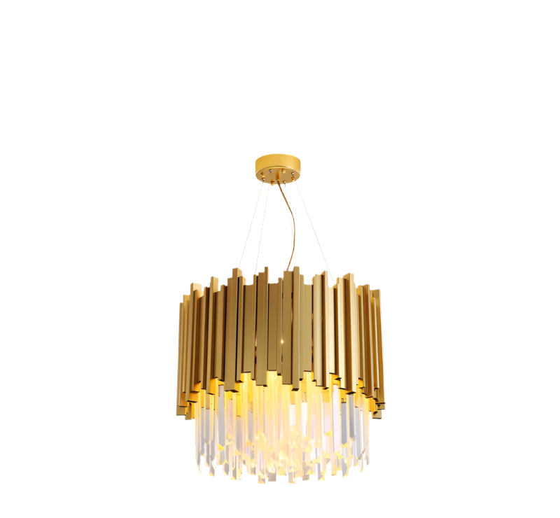 Gold Crystal Tiered Chandelier