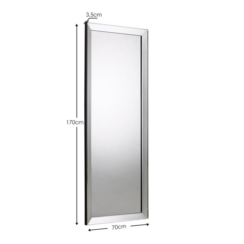 Rectangular mirror with dimensions labeled on a white background