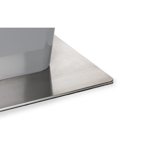 Metallic stand or base on a white background