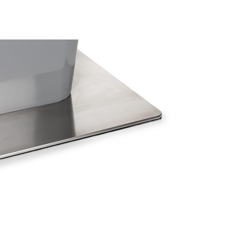 Metallic stand or base on a white background