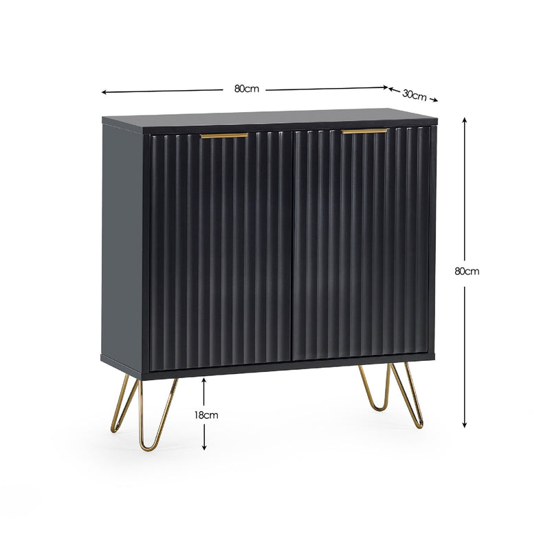 Murano Compact Sideboard Matt Black