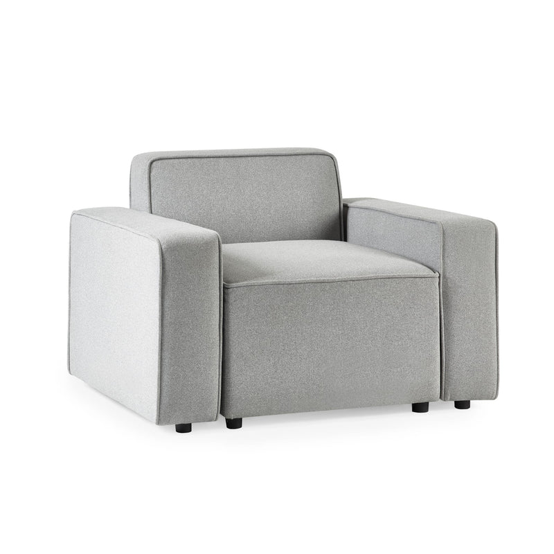 Gray armchair on a white background