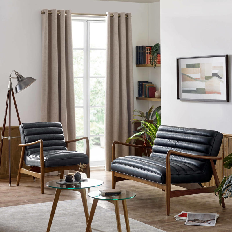 Marshall Faux Leather Sofa - Living Room Seating