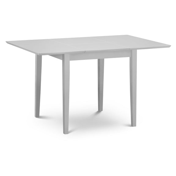 White rectangular table on a white background