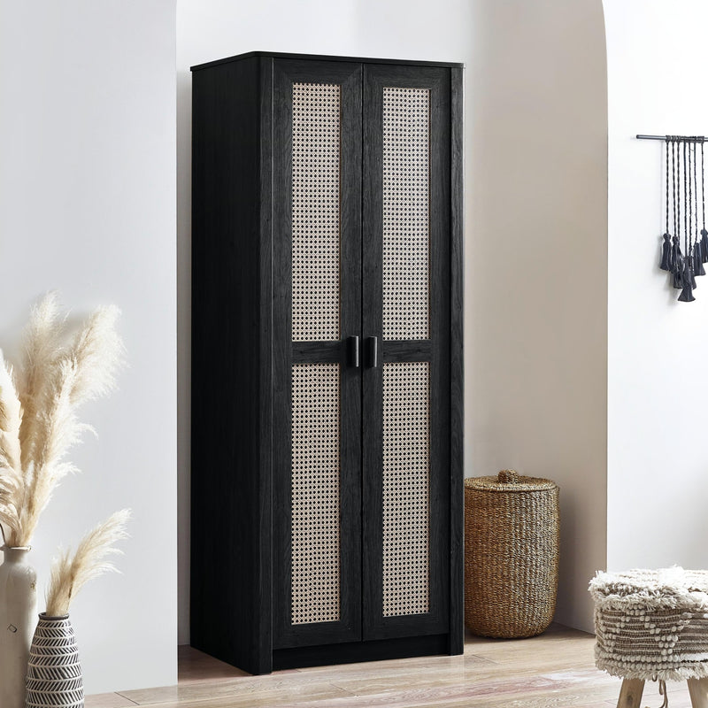 Sydney 2 Door Wardrobe 80cm - Black