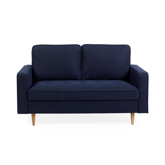 Navy blue sofa on a white background