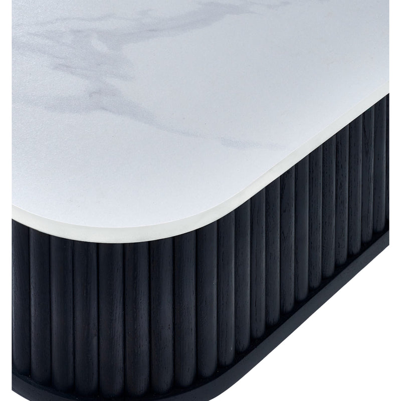 Black mattress with white cover on a white background