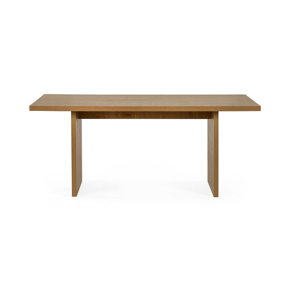 Wooden table on a white background