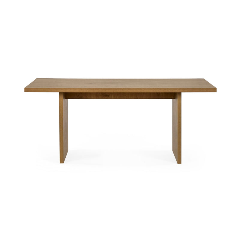 Wooden table on a white background