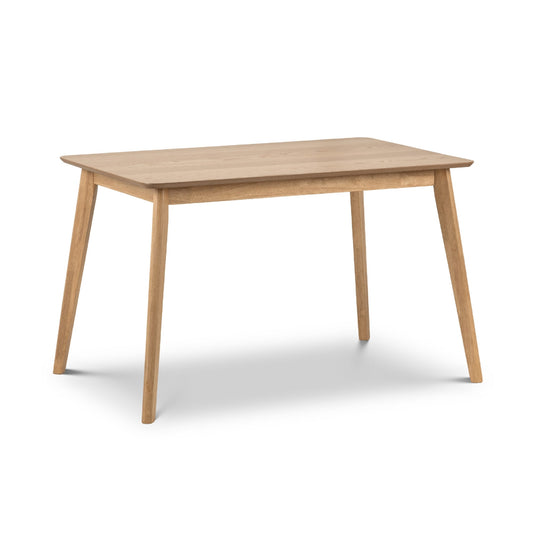 Wooden table on a white background