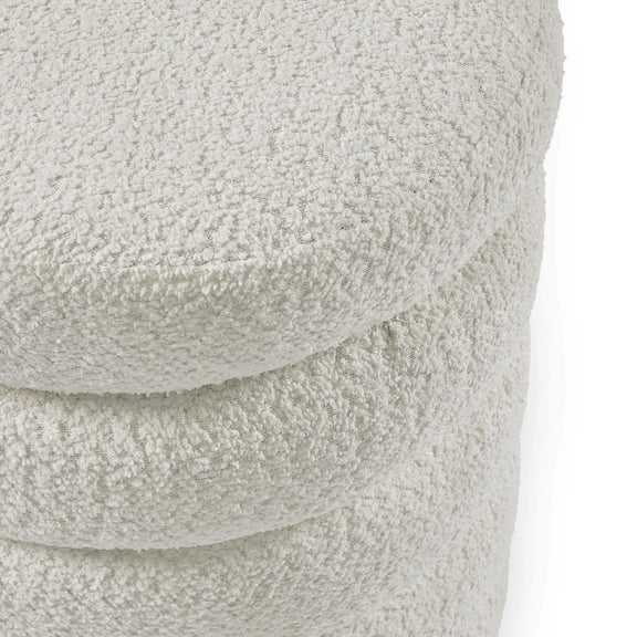 Stack of light gray towels on a white background