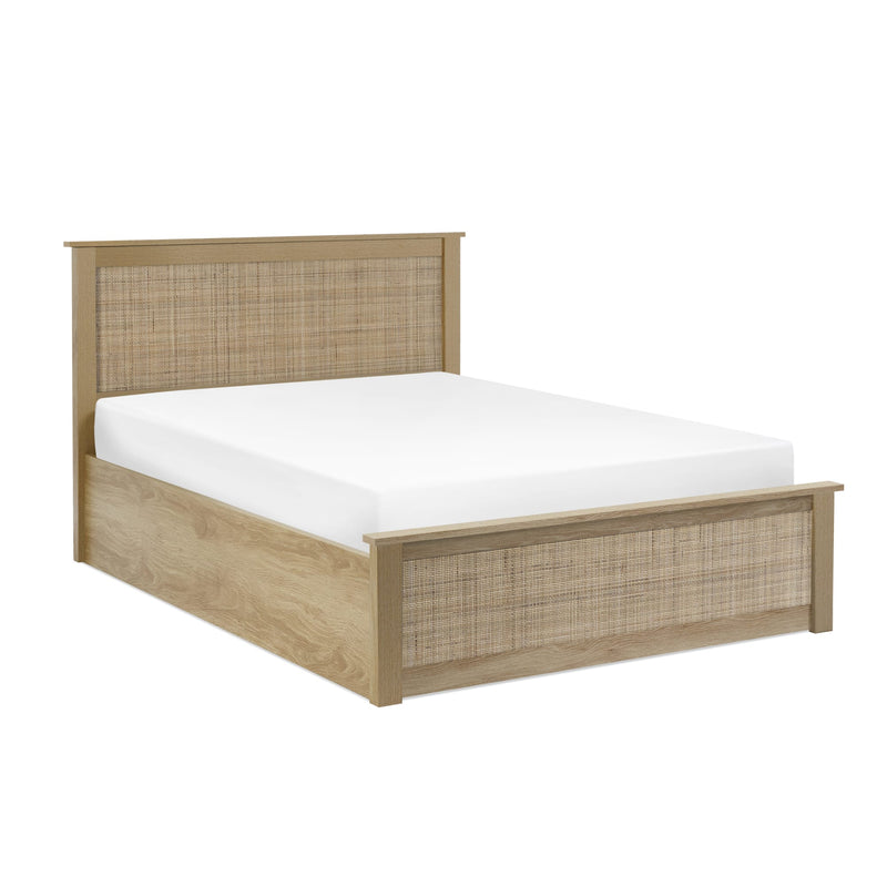 Padstow Rattan Effect Lift-Up Ottoman Storage Bed Frame