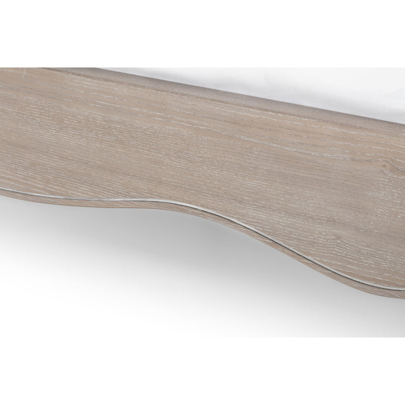 Wooden ceiling fan blade on a white background