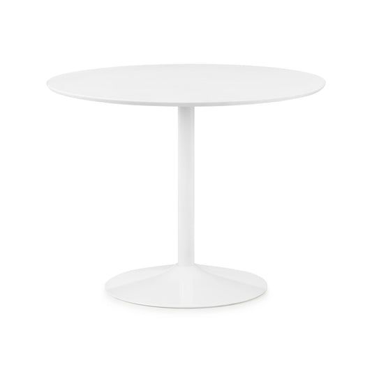 White round table on a white background