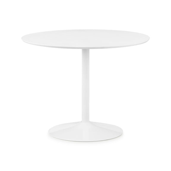 White round table on a white background