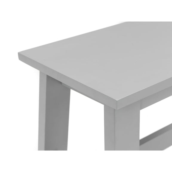 Gray table on a white background