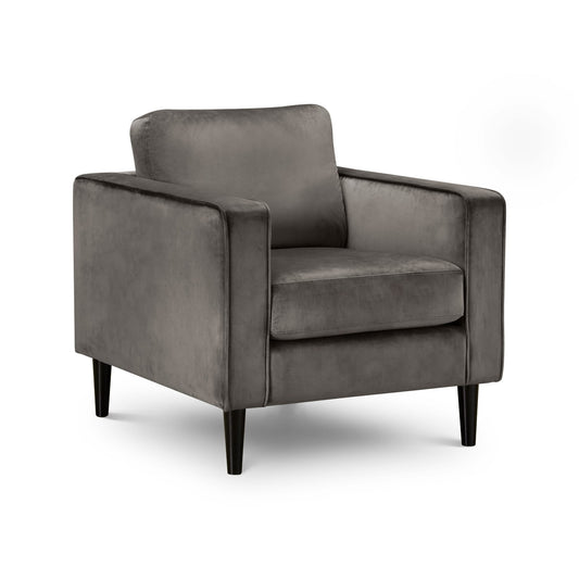 Gray armchair on a white background
