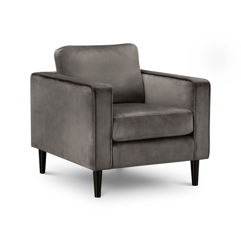 Gray armchair on a white background