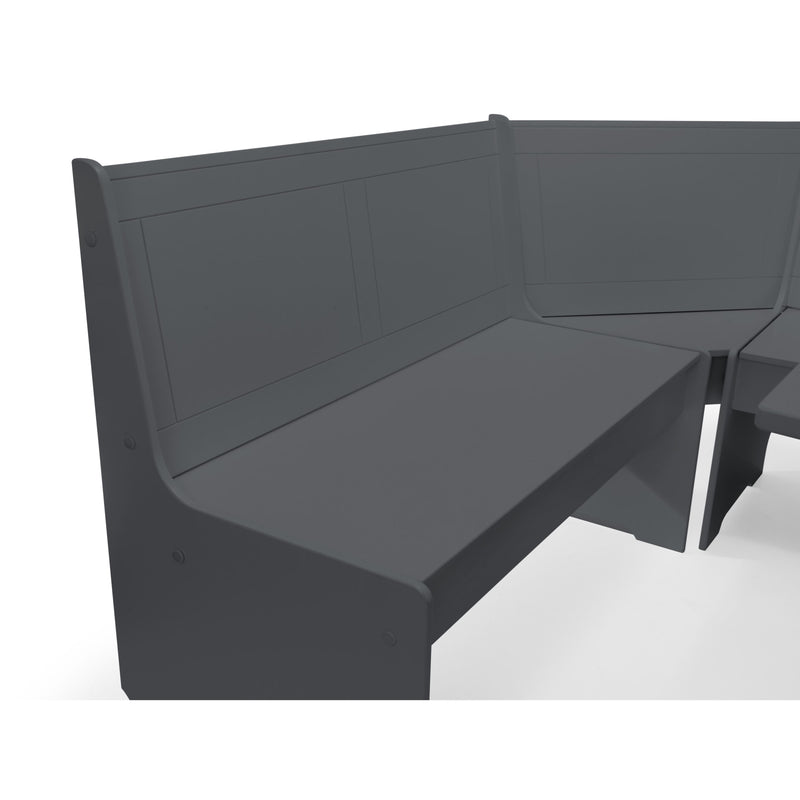 Gray corner bench on a white background