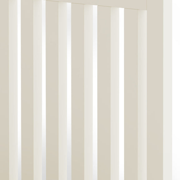 Beige and white striped curtain panel