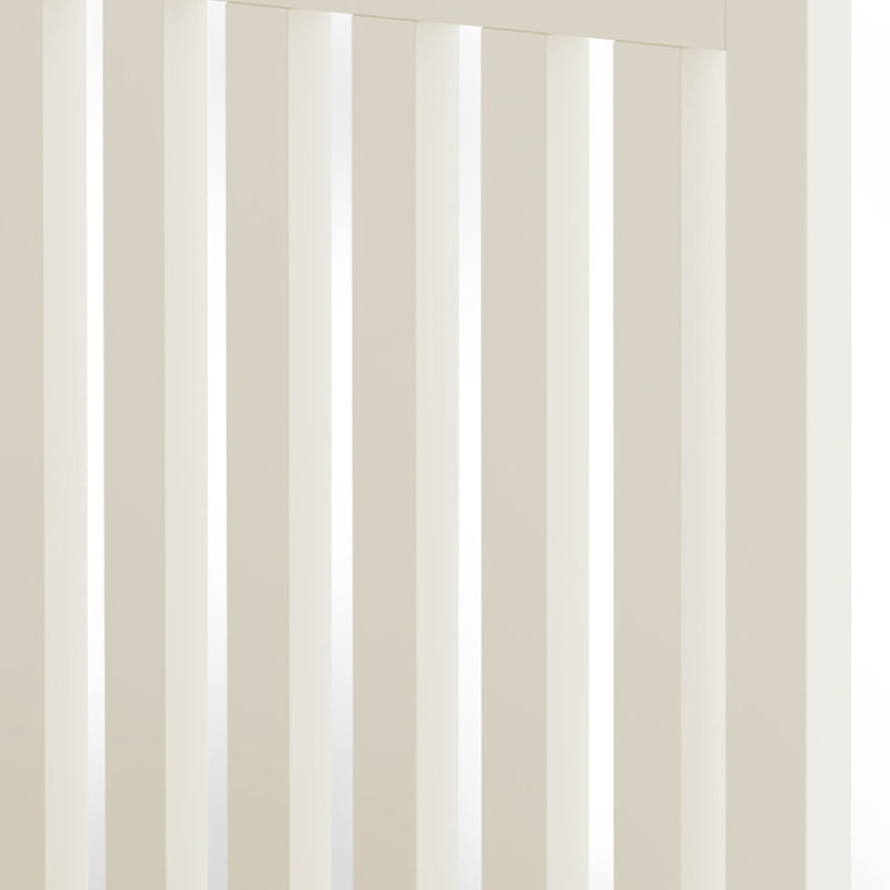 Beige and white striped curtain panel
