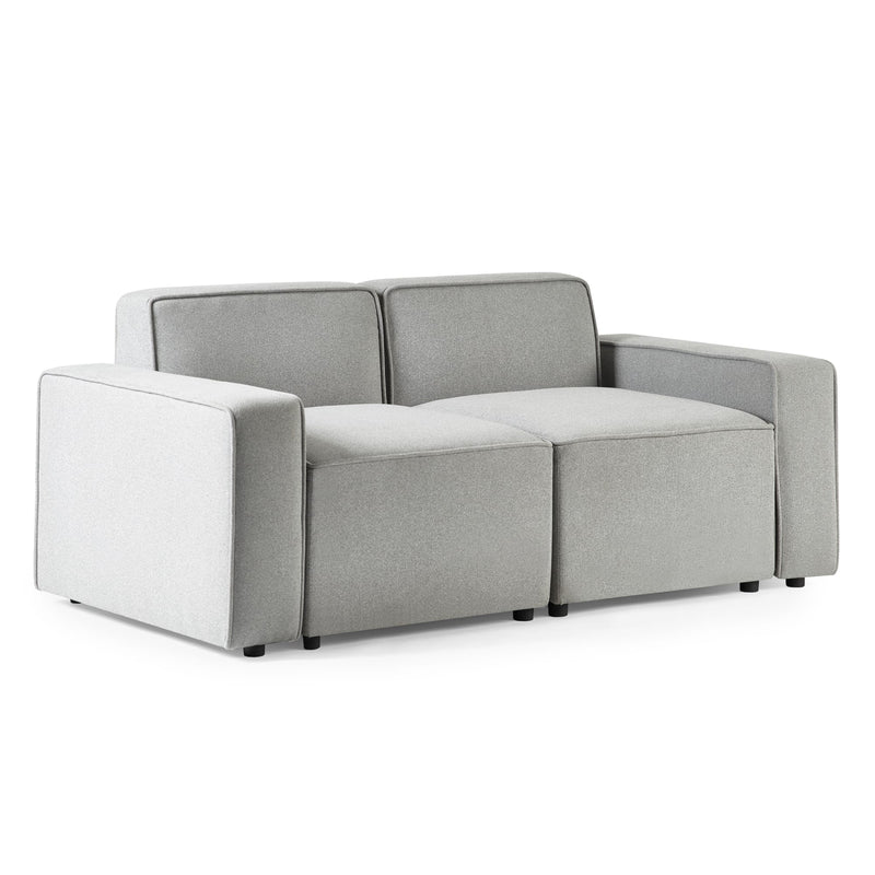 Gray sofa on a white background