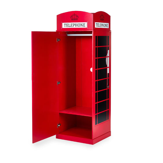 Telephone Box Wardrobe 64cm - Red