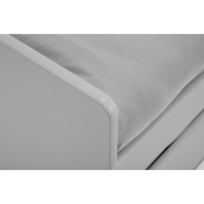 Close-up of gray fabric with a subtle texture