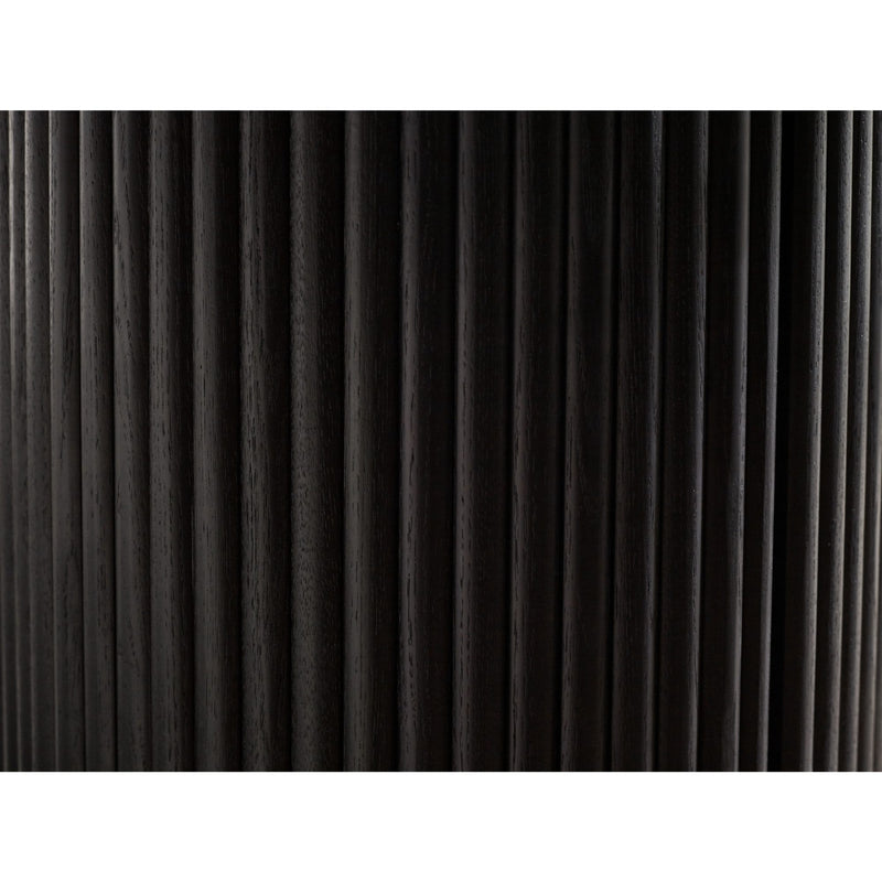 Close-up of black pleated fabric texture