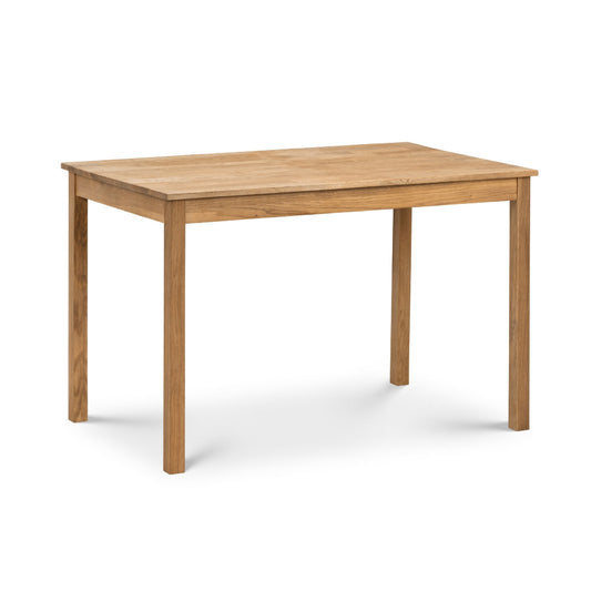 Wooden table on a white background