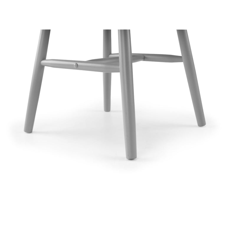 Gray metal chair on a white background